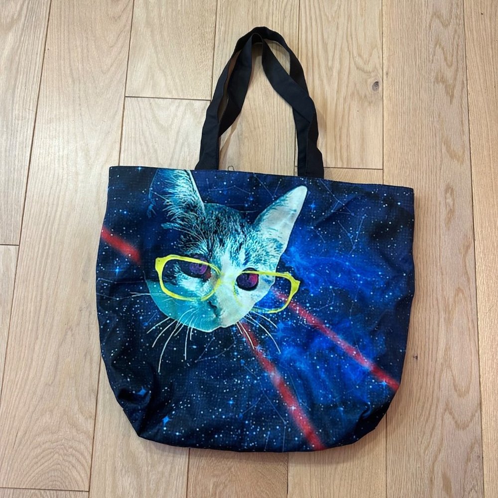 Threadless Galaxy Space Cat Face Cosmic Multicolored … - Gem